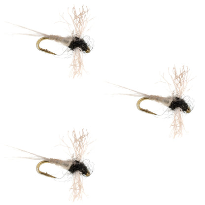 3 Pack Z-Lon Wing Trico Spinner Kapok Body Flies Size 22
