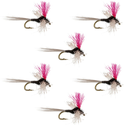 Trico Spinner High Visibility Pink Post 6 Flies Hook Size 18