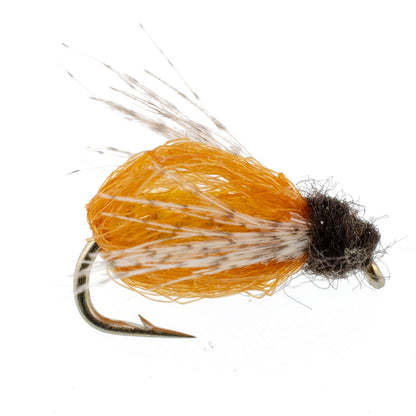 LaFontaine Amber Deep Sparkle Caddis Pupa - 6 Flies Hook Size 12