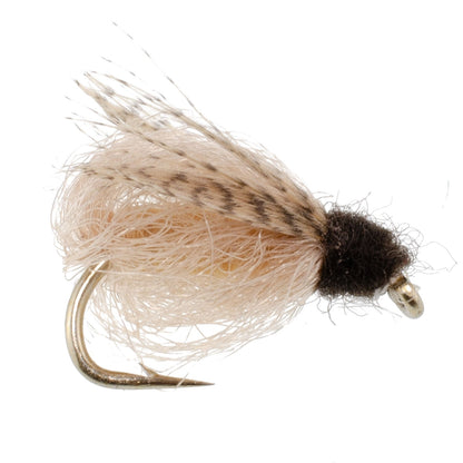 LaFontaine Tan Deep Sparkle Caddis Pupa - 6 Flies Hook Size 18