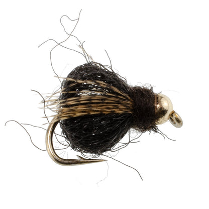 Bead Head LaFontaine Black Deep Sparkle Caddis Pupa - 12 Flies Size 16