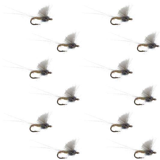 RS2 Gray Emerger Midge - 12 Flies Hook Size 20