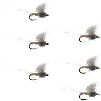 RS2 Gray Emerger Midge - 6 Flies Hook Size 20