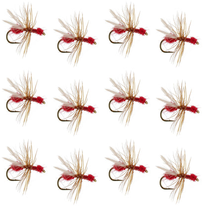 Red Fur Flying Ant Terrestrial Trout Dry Fly - 1 Dozen Flies Hook Size 14