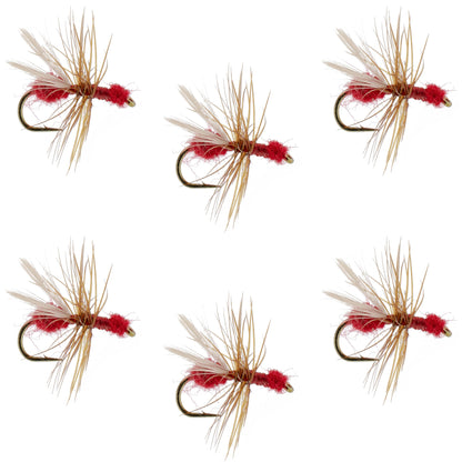 Red Fur Flying Ant Terrestrial Trout Dry Fly - 6 Flies Hook Size 14