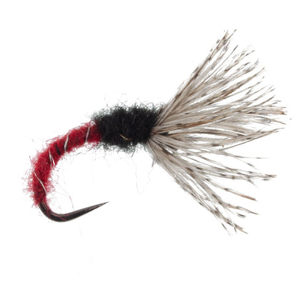 Red Zebra Sakasa Kebari - 12 Tenkara Flies - Size 14