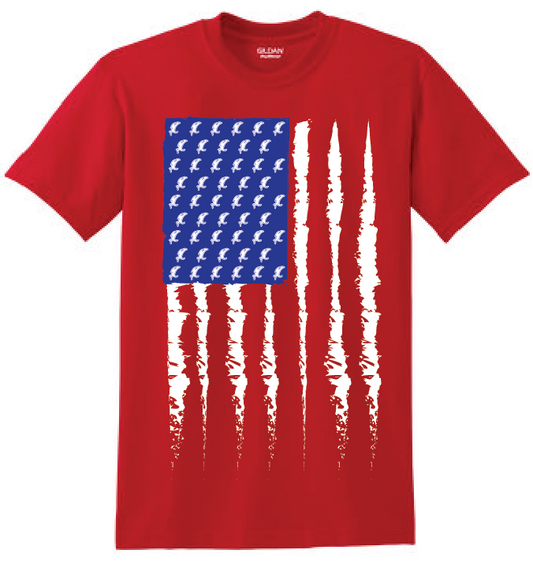 Vicious Fishing Flag Tee - Classic Red