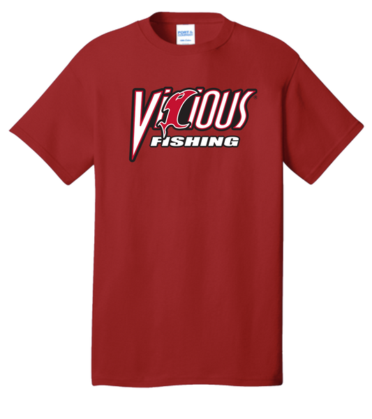 Vicious Fishing Logo Tee - Classic Red