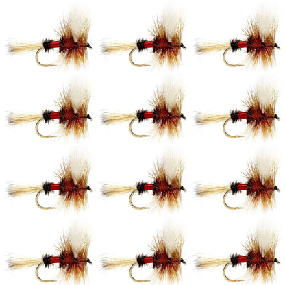 Royal Wulff Classic Trout Dry Fly Fishing Flies - Set of 12 Flies Size 16 - One Dozen