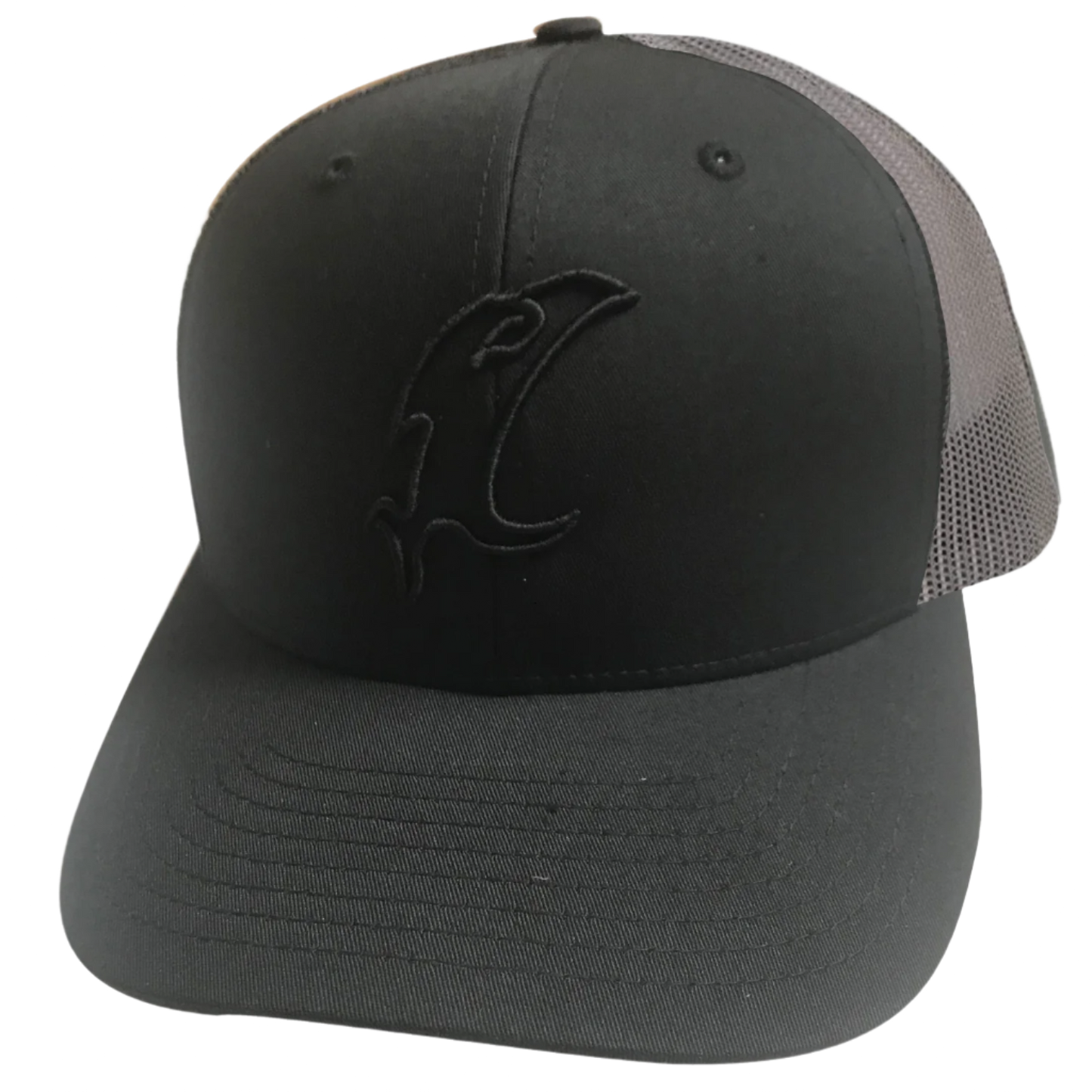 "Vic" Outline Black & Charcoal Adjustable Hat