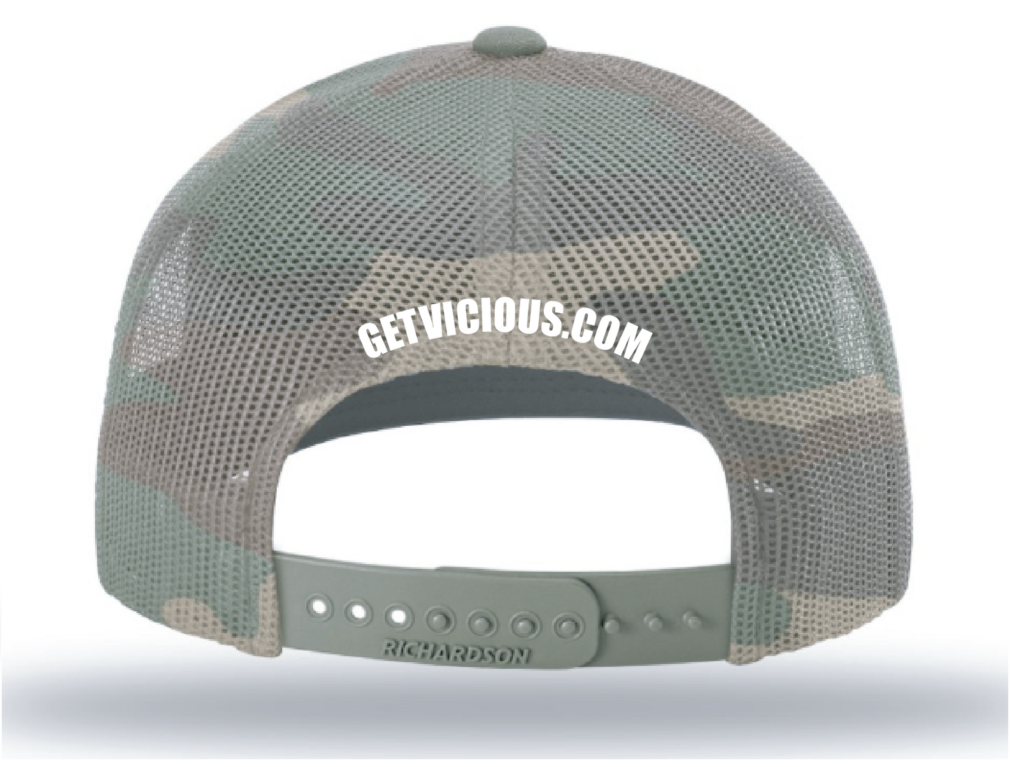 Shut Up & Fish Flag Patch - Green Camo