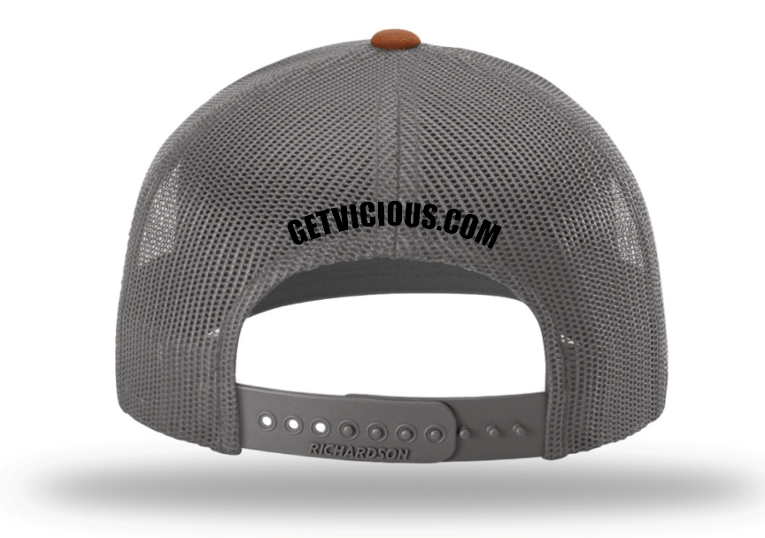 Shut Up & Fish Flag Patch - Gray/Charcoal/Orange