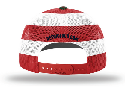 Vicious Logo - Green Camo/USA Flag