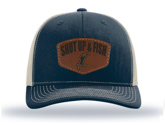 Shut Up & Fish Vic Patch - Navy/Khaki