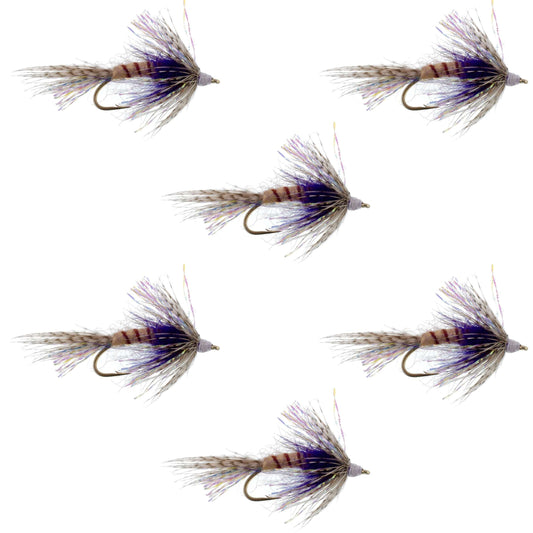 Purple Shakey Bealy Fall Soft Hackle Wet Fly - 6 Flies Hook Size 10