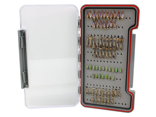Nymph Fly Assortment, 72 Flies | Low Profile Fly Box | Wild Water Fly Fishing