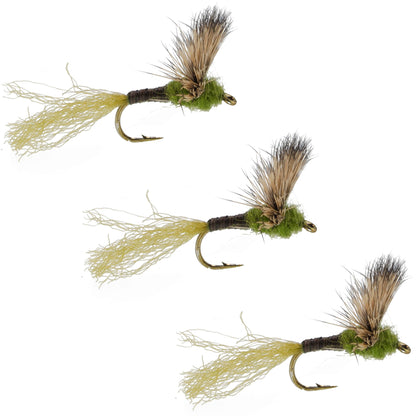 3 Pack Sparkle Dun Baetis Mayfly - Hook size 14