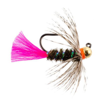 Tungsten Bead Jig Tactical Blow Torch Czech Nymph Euro Nymphing Fly - 1 Dozen Flies Size 10