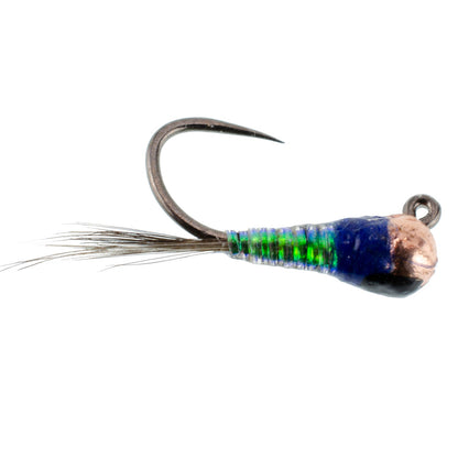 3 Pack Tungsten Gasolina Perdigon Tactical Jig Euro Nymph Fly - Size 14