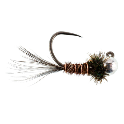 3 Pack Tungsten Pheasant Tail Tactical Jig Euro Nymphing Fly - Hook Size 14