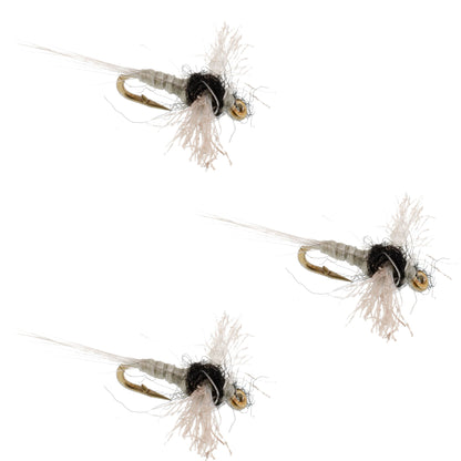 3 Pack Trico Spinner Z-Lon Wing Flies Hook Size 22
