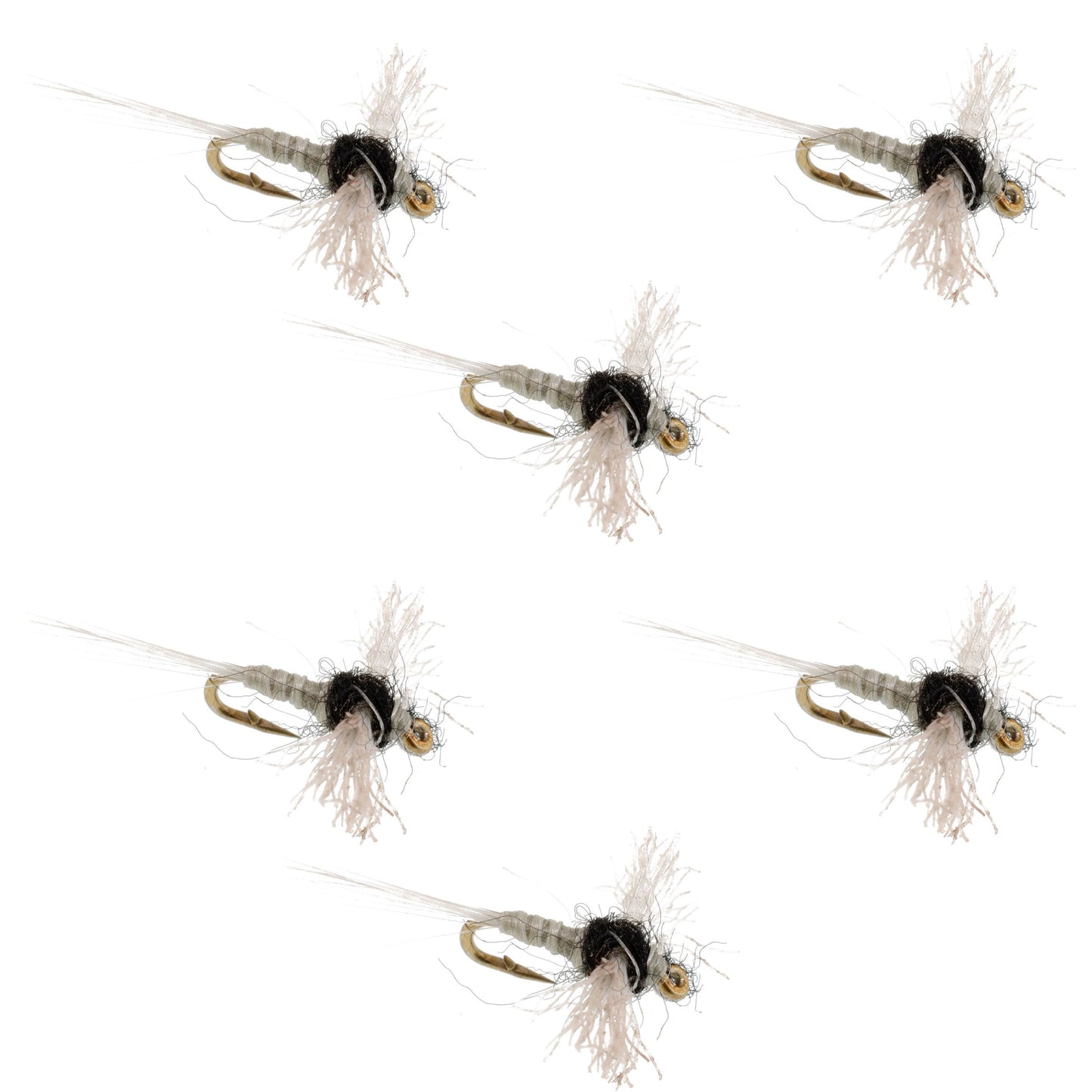 Trico Spinner Z-Lon Wing 6 Flies Hook Size 20