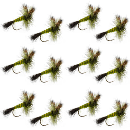 Western Green Drake Dry Fly - 12 Flies Size 10