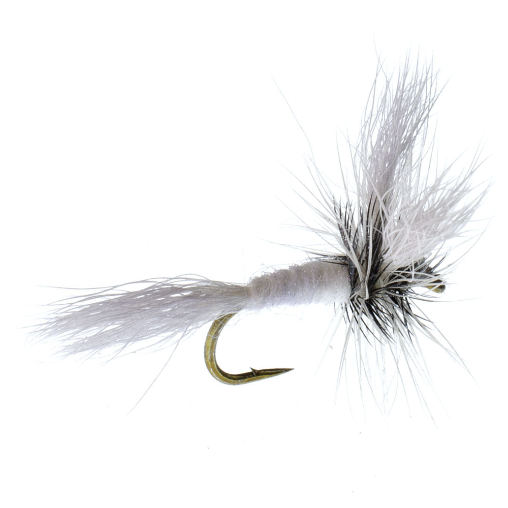 3 Pack Barbless White Wulff Classic Hair Wing Dry Fly - Hook Size 12