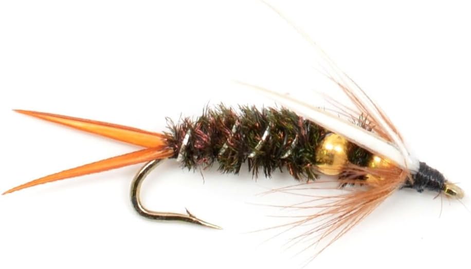 Double Bead Prince Nymph Fly Fishing Flies - 12 Flies Hook Size 10